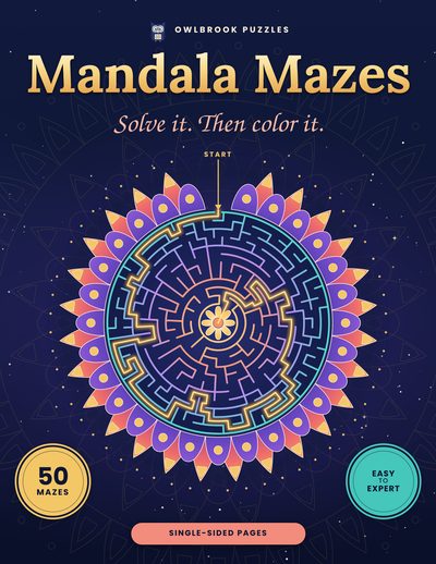 Cover of Mandala Mazes, Mazes to solve and color