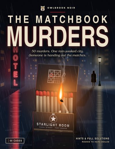 Cover of The Matchbook Murders, Noir murder logic grids