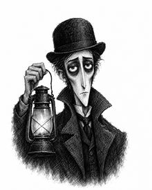 Inspector Pallister with his lantern